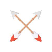 crossed hunting arrows vector