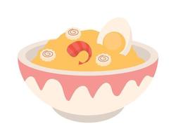 traditional japanese soup vector