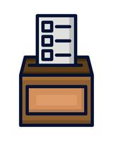 elections ballot in box vector