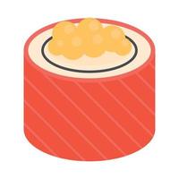 pescado envuelto en sushi vector