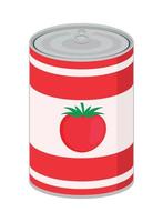 canned food tomato vector