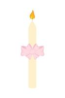 candle with bow vector