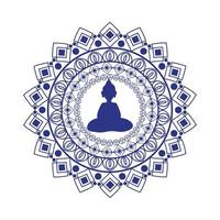 mandala and buddha vector