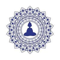 mandala and buddha vector