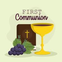 first communion poster vector