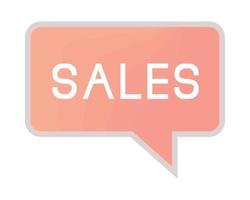 sales text in bubble vector