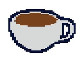 coffee cup pixel art vector