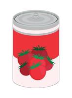 canned food tomatoes sauce vector