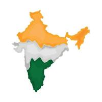 india map and flag vector