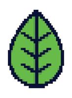 leaf pixel art vector