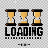 loading clock pixel vector