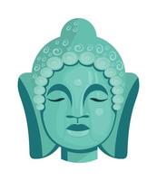 buddha statue head vector