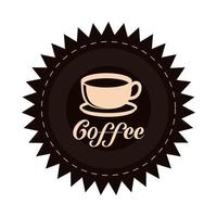 coffee label sticker vector