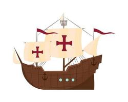 old sail ship vector