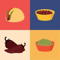 dia de tacos comida mexicana vector