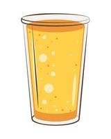 beer in glass vector