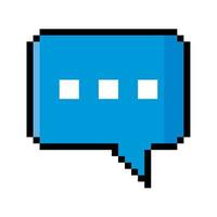 speech bubble pixel vector