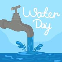 water day greeting card vector