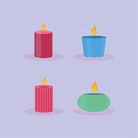 decorative candles set vector