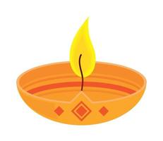 diya lamp light vector