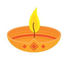 diya lamp light vector