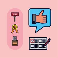 icons collection elections vector