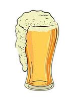 beer glass drink vector