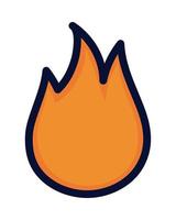 fire cartoon icon vector