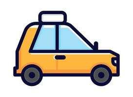 icono de transporte de taxi vector