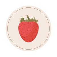 icono de fruta de fresa vector