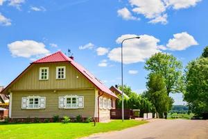 Kurtvenai, Lithuania , 2021 - Old vintage house in Lithuania countryside. Kurtuvenai regional park attractions photo