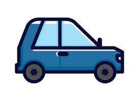 icono de transporte de coche azul vector