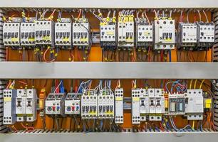 Control panel with circuit breakers photo