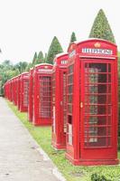 cabina de teléfono roja británica foto