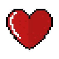 heart pixel icon vector