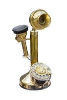 Antique golden brass telephone photo