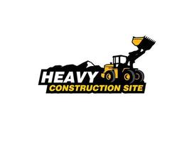 Loader logo vector for construction company. Heavy equipment template vector illustration for your brand.