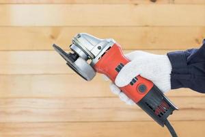 Circular saw with an abrasive disk photo