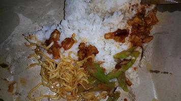 Nasi Bungkus, simple people's food. photo