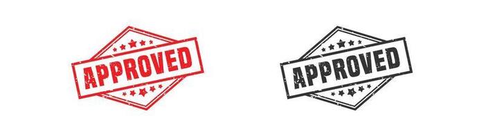 Approved stamp rubber with grunge style on white background vector