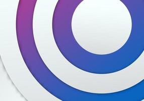 Abstract 3D Circle Frame on White Background with Blue and Purple Gradient