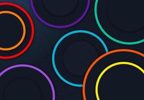 3D Circle Dynamic Shape Dimension Layers Geometric Background with Colorful Line vector