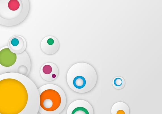Abstract Colorful Circle Shape Background with Copy Space for Text