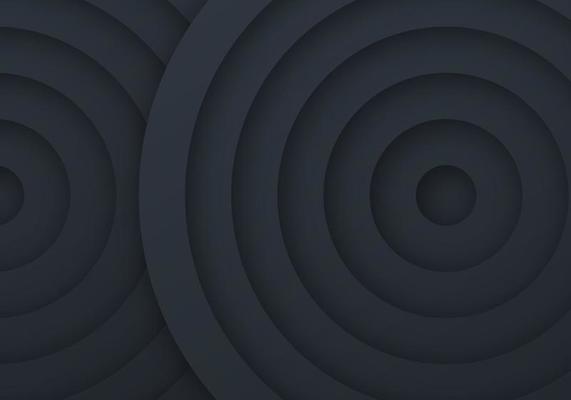 Black Premium Abstract Dark Geometric Circle Background with Copy Space for Text