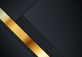 capas superpuestas geométricas negras premium abstractas textura efecto dorado estilo de lujo sobre fondo oscuro con espacio de copia vector