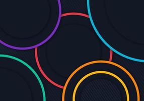 3D Circle Dynamic Shape Dimension Layers Geometric Background with Colorful Line vector