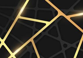 Mosaic Wallpaper Black and Gold Dimension Line Background with Copy Space for Text vector