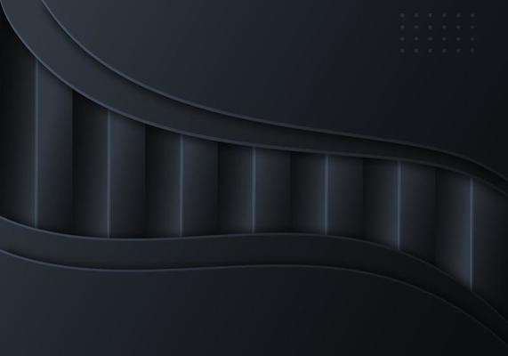 Abstract Black Overlap Layers Techno Background with Copy Space for Text
