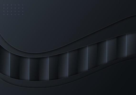 Abstract Black Overlap Layers Techno Background with Copy Space for Text