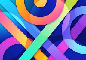 Colorful Modern Overlaping Layers Gradient Background vector